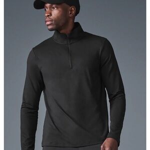 Brand New ALO Yoga Black Men's Conquer 1/4 zip Reform LS Jersey (with tags)